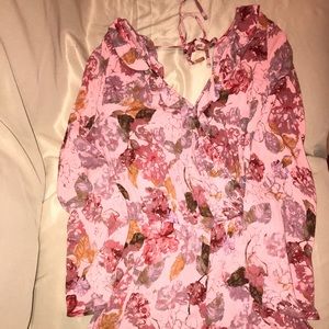 Long Sleeved Floral Romper